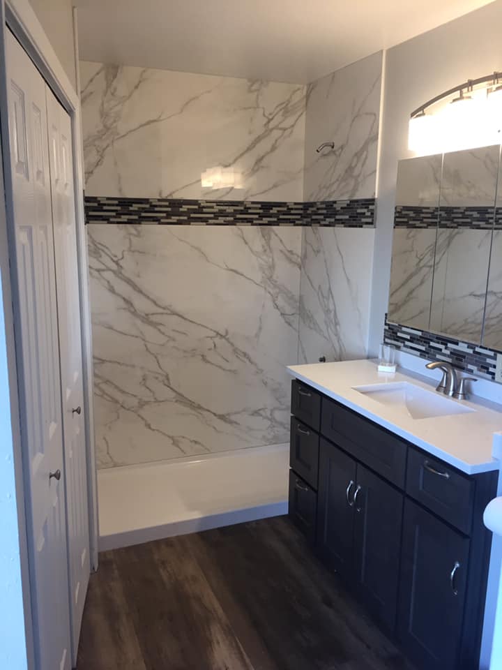 Bathroom Remodel - Natural Stone Countertop Billings Montana